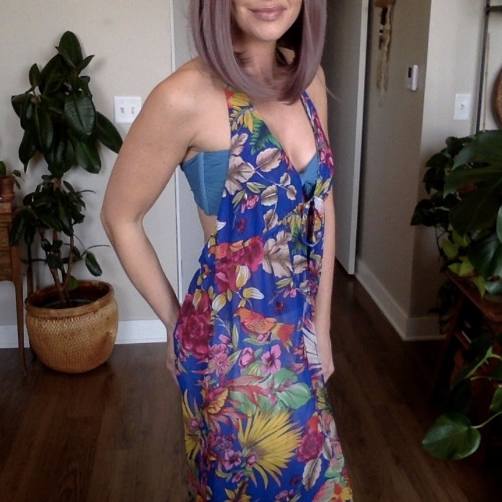 Floral/Tropical/Colorful Beach Cover up